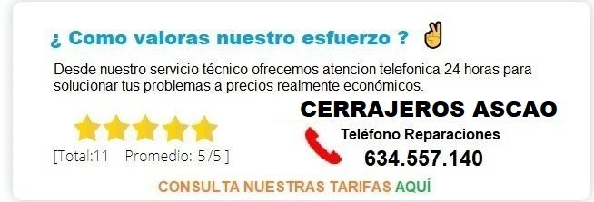 cerrajeros Ascao precios